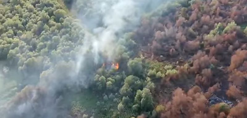 Imagini de la locul incendiului