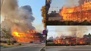 Imagini de la locul incendiului