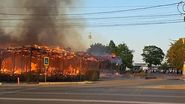 Imagini de la locul incendiului