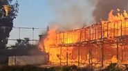 Imagini de la locul incendiului