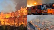 Imagini de la locul incendiului