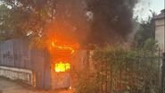 Imagini de la locul incendiului