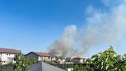 Imagine cu incendiul din Clinceni
