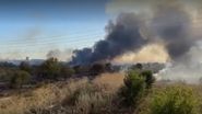 Imagine cu incendiul din Clinceni