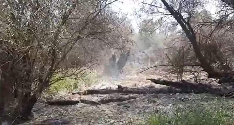 Imagini de la locul incendiului