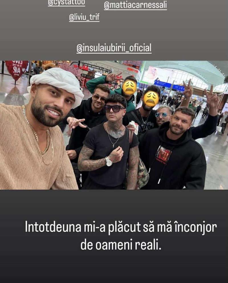 Postarea făcută de Teo Costache pe Instagram