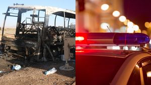 Imagine cu autobuzul implicat în tragedia din Herat