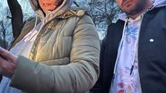 Andrei Perneș și mama sa