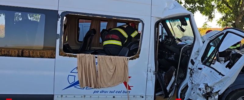 Imagini de la locul accidentului