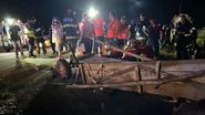 Imagine de la locul accidentului