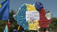 Imagine de la protestul profesorilor