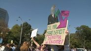 Imagine de la protestul profesorilor