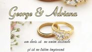 Invitația la nunta Adrianei Bahmuțeanu și a lui George Restivan