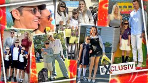 Uniforme impecabile, părinți ca la Hollywood! Cum s-au afișat vedetele cu copiii lor în prima zi de școală. Cine a fost cea mai stylish mămică-vedetă? | EXCLUSIV