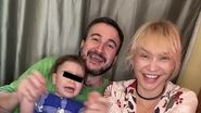 Alex Dobrescu și Cristina Cioran alături de fiica lor