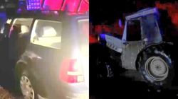 Tragedie în Constanța! Un om a murit, iar alți doi au fost răniți după ce o mașină s-a izbit de un tractor nesemnalizat