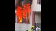 Imagine din timpul incendiului din Strasbourg