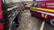 Imagine de la locul accidentului