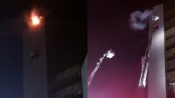 Acoperișul unei clădiri de birouri din Brașov, cuprins de flăcări! Pompierii au mobilizat 10 autospeciale pentru a stinge incendiul