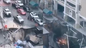 Craterul format în Bangkok