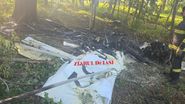 Imagine de la locul accidentului aviatic