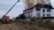 Imagini de la locul incendiului