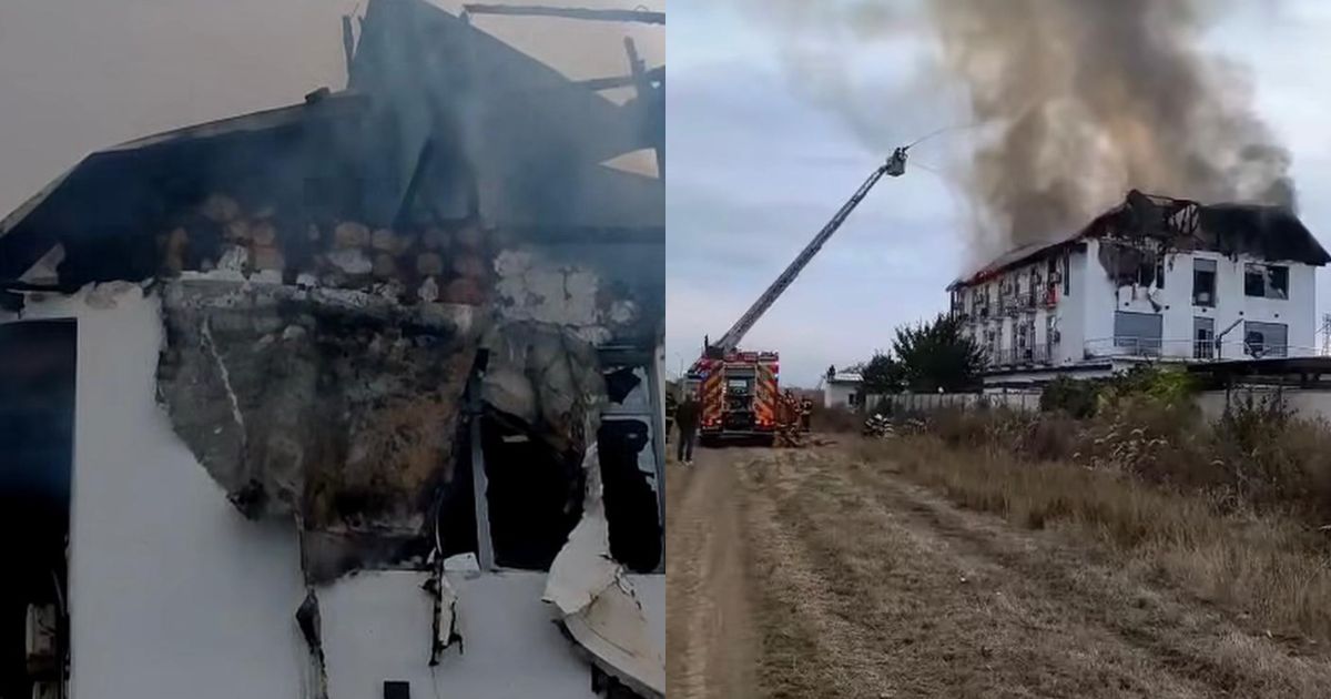 Incendiu de amploare la un hotel din Prahova! Doi oameni dispăruți sunt căutați acum de pompierii militari