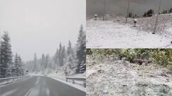 Prima ninsoare din acest an în stațiunile montane din România! Imagini desprinse din povești în mai multe regiuni din țară