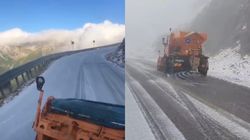 Circulația pe primul sector al Transalpinei, închisă din cauza condițiilor meteorologice nefavorabile! A nins și s-a format chiar și polei