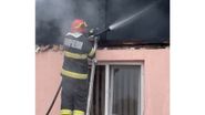 Imagine de la locul incendiului