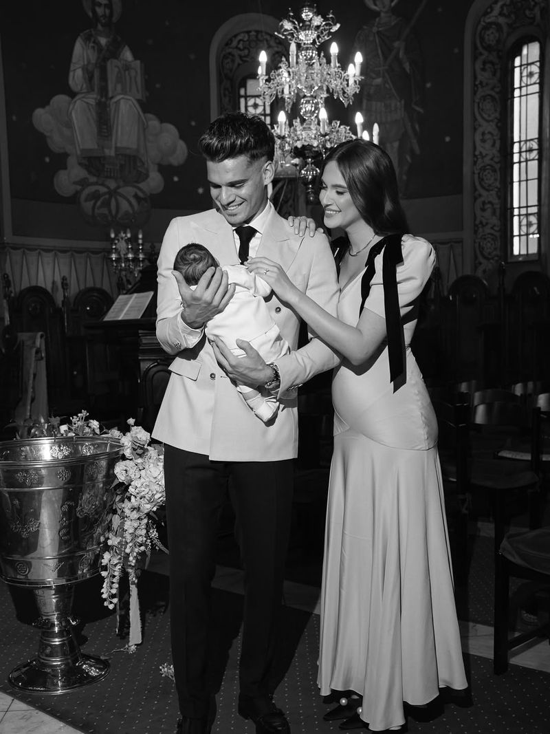Ianis și Elena Hagi alături de fiul lor