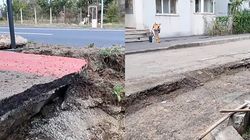Ploile abundente din ultimele zile au făcut prăpăd în Galați! Mai multe străzi s-au surpat în urma fenomenelor meteorologice
