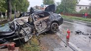 Imagini de la locul accidentului