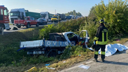 Imagine de la locul accidentului
