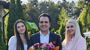 Igor Cuciuc alături de soția și fiica lui
