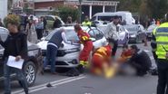 Imagine de la locul accidentului