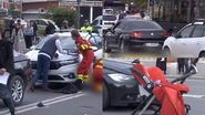 Imagini de la locul accidentului