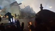 Imagine de la locul exploziei