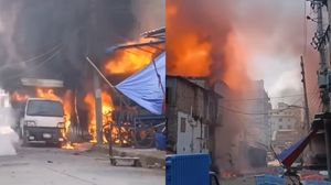 Imagini de la locul incendiului