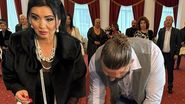 Adriana Bahmuțeanu și George Restivan, la cununia civilă