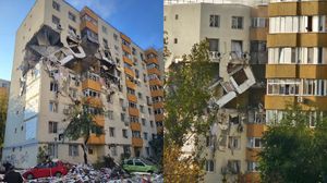 Imagini de la locul exploziei