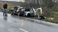 Imagine de la locul accidentului