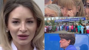 Imagini din fața Spitalului Județean de Urgență Buzău