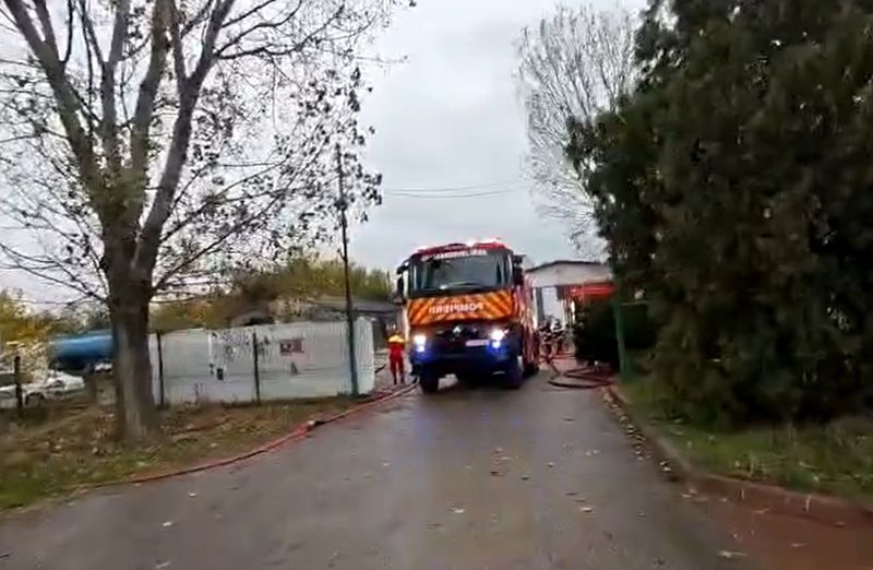 Imagini de la locul incendiului