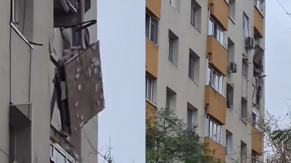 Locatarii blocului din Rahova, din nou în pericol după explozia devastatoare! Detaliul halucinant filmat de un trecător: „Să vină pompierii. Dacă e să cadă, e teroare”