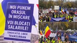 Protest de amploare în Piața Victoriei! Sindicaliștii sunt nemulțumiți de măsurile de austeritate impuse de guvernanți