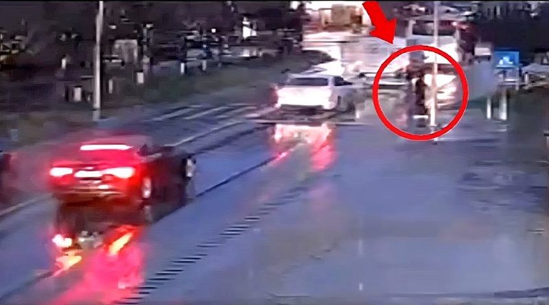 Imagine de la locul accidentului