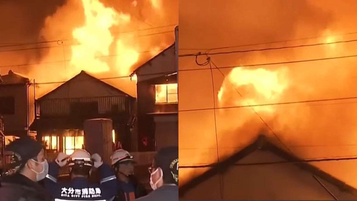 Incendiu uriaș în Japonia! Peste 100 de locuințe au fost evacuate. Oamenii au fugit din calea flăcărilor: „Muntele ardea...”