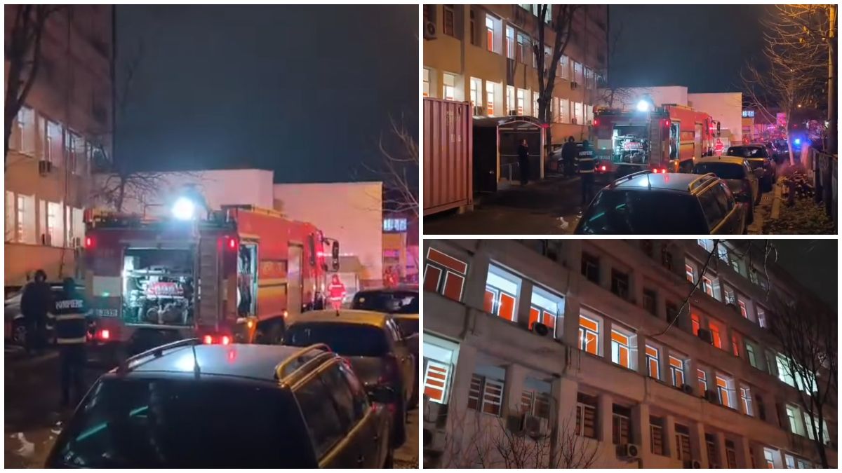 Incendiu la Spitalul Municipal Roman! Foc la subsol, degajări intense de fum și intervenție în forță a pompierilor
