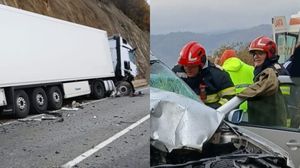 Imagini de la locul accidentului